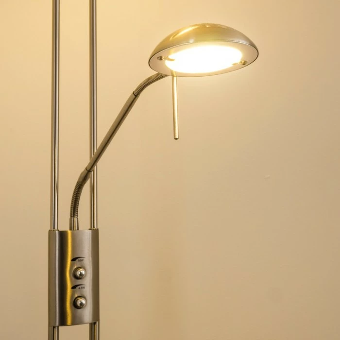 Hofstein Lucca Deckenfluter LED Edelstahl, 2-flammig – Bild 9