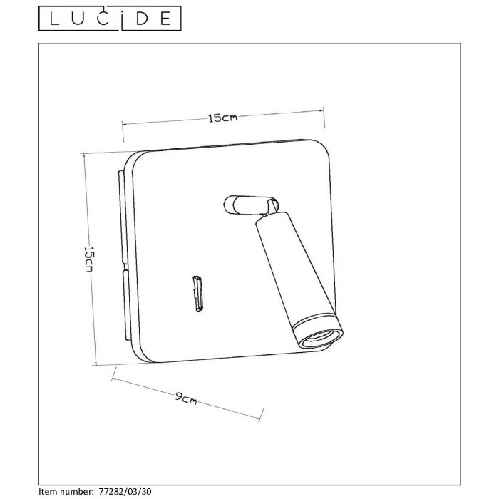 Lucide OREGON Wandspot LED Schwarz, 1-flammig – Bild 7