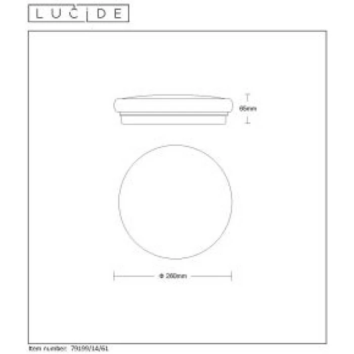Lucide OTIS Deckenleuchte LED Weiß, 1-flammig â Bild 5