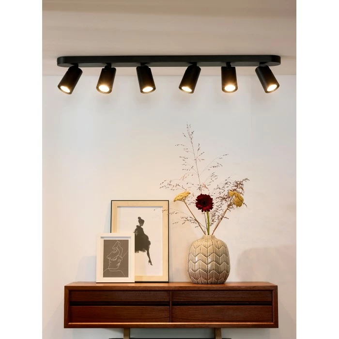 Lucide XYRUS Deckenspot LED Schwarz, 6-flammig