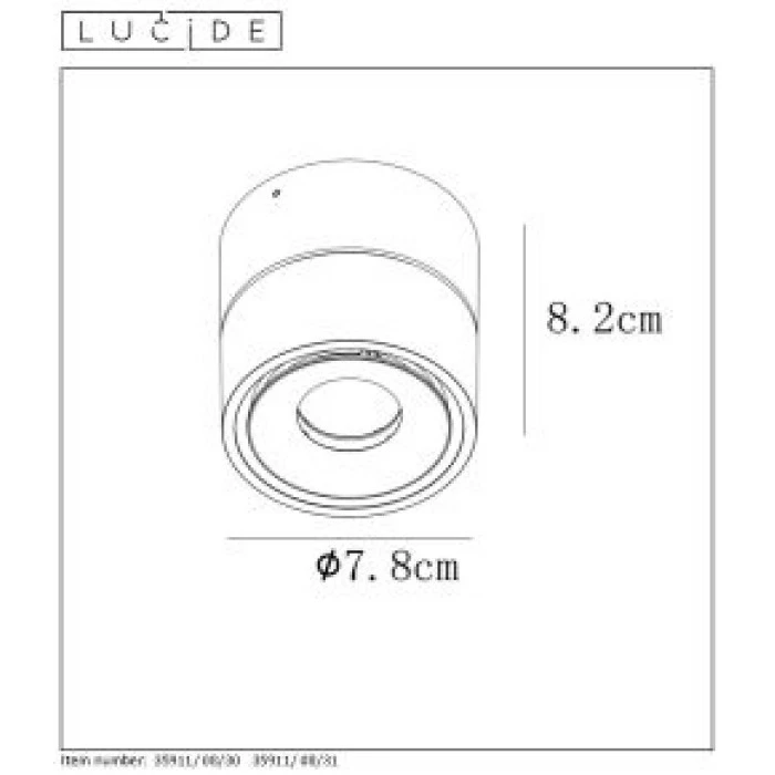 Lucide YUMIKO Deckenspot LED Schwarz, 1-flammig – Bild 4
