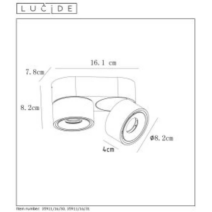 Lucide YUMIKO Deckenspot LED Weiß, 2-flammig – Bild 5