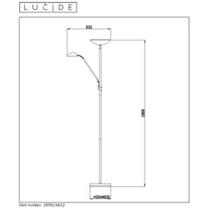 Lucide ZENITH Deckenfluter LED Chrom, 1-flammig – Bild 10