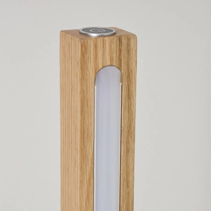 Hofstein Madou Stehleuchte LED Weiß, Holz hell, 1-flammig – Bild 3