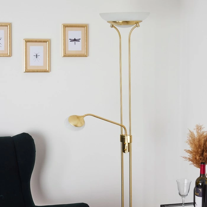 Hofstein Mairoa Deckenfluter LED Messing, 2-flammig – Bild 8