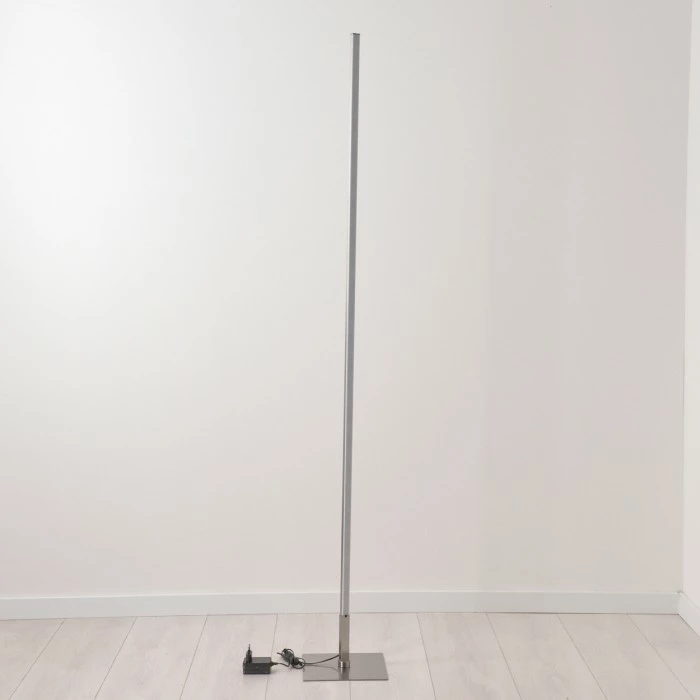 Hofstein Minacar Stehleuchte LED Nickel-Matt, 1-flammig, Fernbedienung, Farbwechsler – Bild 5