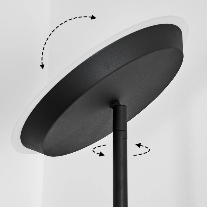 Hofstein Mjölby Deckenfluter LED Schwarz, 1-flammig – Bild 6