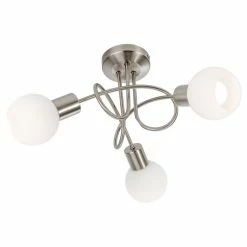 Nino Leuchten LOXY Deckenleuchte LED Nickel-Matt, 4-flammig