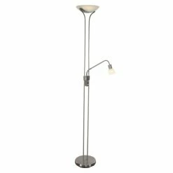 Nino Leuchten MARO Deckenfluter LED Nickel-Matt, 2-flammig