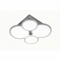 Nino Leuchten NEO Deckenleuchte LED Nickel-Matt, 4-flammig