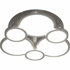 Nino Leuchten NEO Deckenleuchte LED Nickel-Matt, 6-flammig