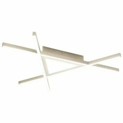 Nino Leuchten SQUARE Deckenleuchte LED Nickel-Matt, 1-flammig, Fernbedienung