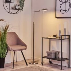 Hofstein Norrlida Stehleuchte LED Nickel-Matt, 1-flammig