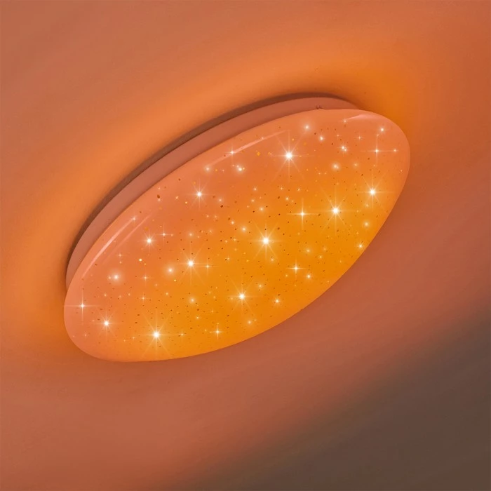 Hofstein Norton Star Deckenleuchte LED Weiß, 1-flammig, Fernbedienung, Farbwechsler – Bild 12