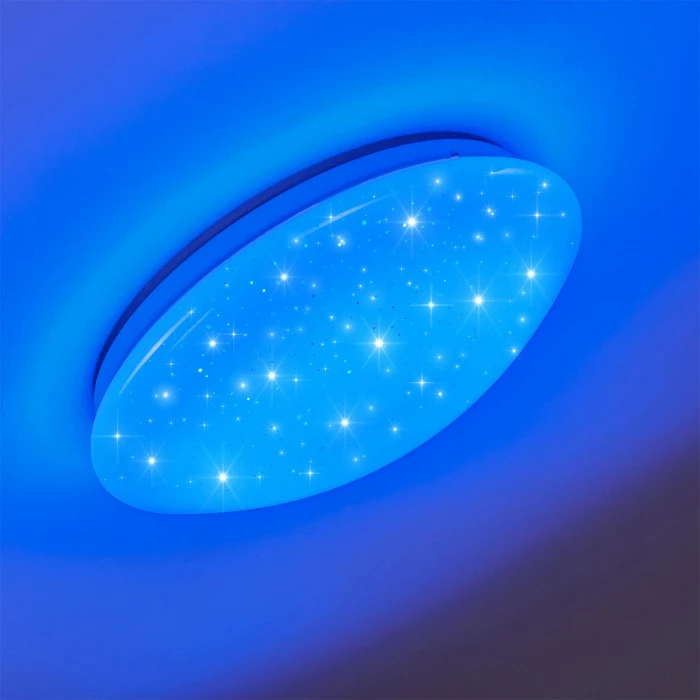 Hofstein Norton Star Deckenleuchte LED Weiß, 1-flammig, Fernbedienung, Farbwechsler – Bild 14