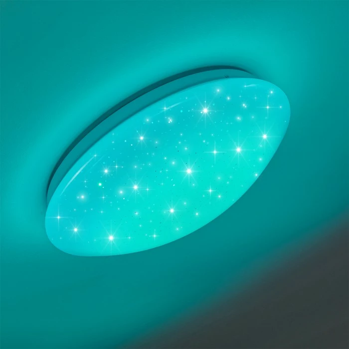 Hofstein Norton Star Deckenleuchte LED Weiß, 1-flammig, Fernbedienung, Farbwechsler – Bild 17