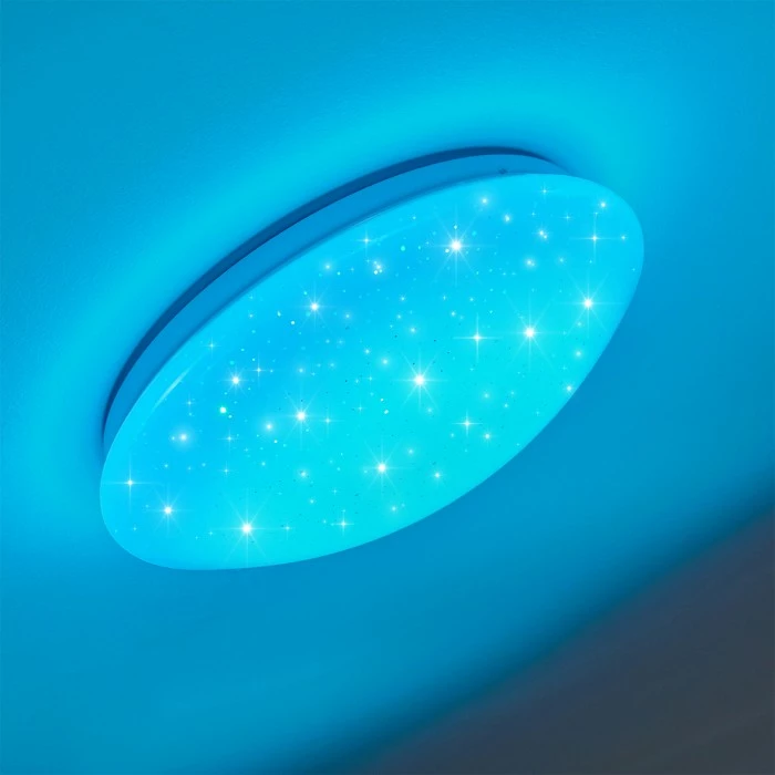 Hofstein Norton Star Deckenleuchte LED Weiß, 1-flammig, Fernbedienung, Farbwechsler – Bild 29