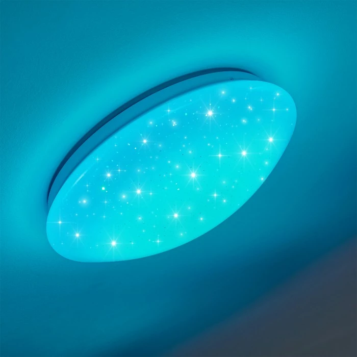 Hofstein Norton Star Deckenleuchte LED Weiß, 1-flammig, Fernbedienung, Farbwechsler – Bild 5