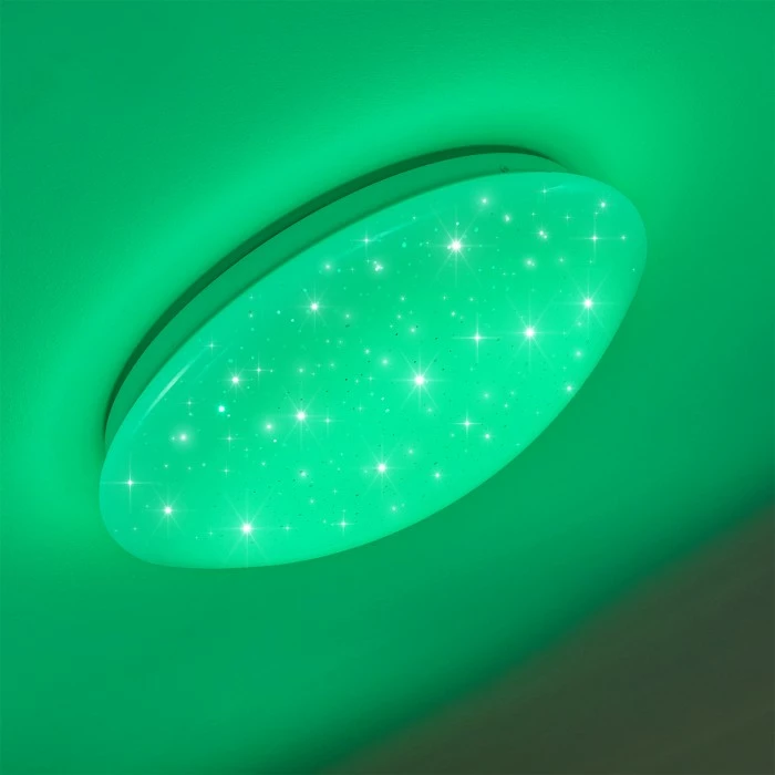 Hofstein Norton Star Deckenleuchte LED Weiß, 1-flammig, Fernbedienung, Farbwechsler – Bild 9