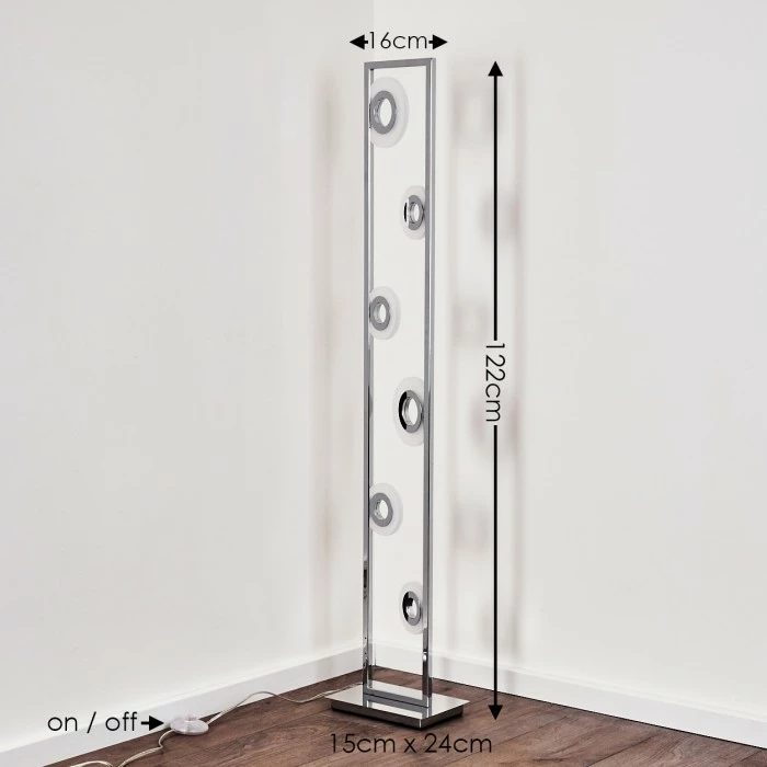 Hofstein Obip Stehleuchte LED Chrom, 1-flammig – Bild 2