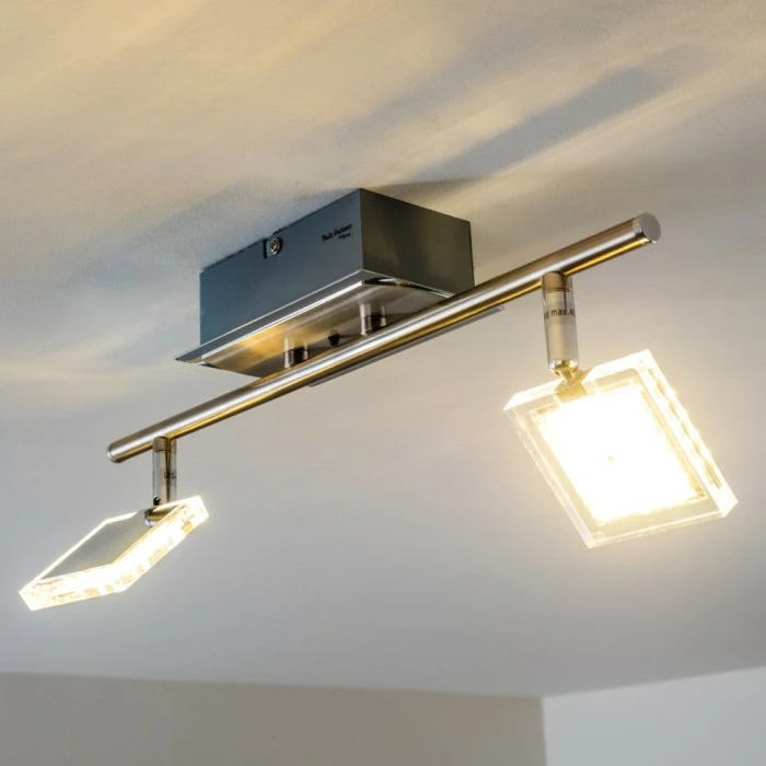 Paul Neuhaus Leuchten Paul Neuhaus DAAN-RGB Deckenleuchte LED Chrom, 2-flammig, Fernbedienung, Farbwechsler – Bild 11