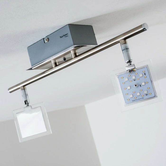 Paul Neuhaus Leuchten Paul Neuhaus DAAN-RGB Deckenleuchte LED Chrom, 2-flammig, Fernbedienung, Farbwechsler – Bild 15