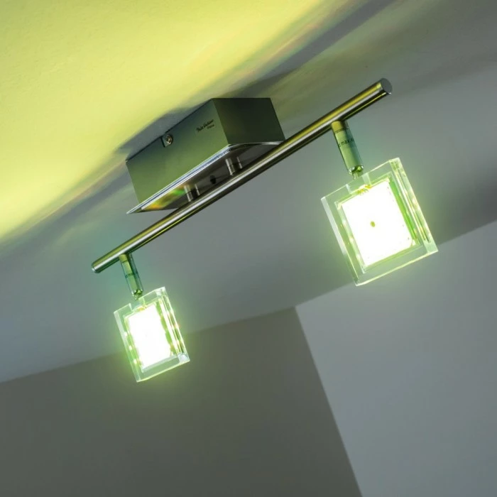 Paul Neuhaus Leuchten Paul Neuhaus DAAN-RGB Deckenleuchte LED Chrom, 2-flammig, Fernbedienung, Farbwechsler – Bild 20