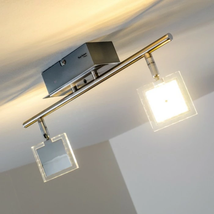 Paul Neuhaus Leuchten Paul Neuhaus DAAN-RGB Deckenleuchte LED Chrom, 2-flammig, Fernbedienung, Farbwechsler – Bild 10