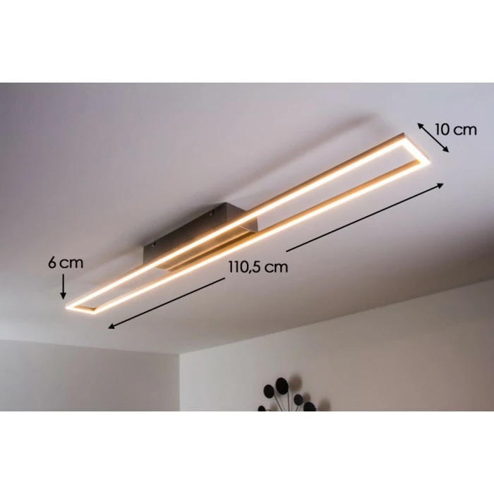 Paul Neuhaus Leuchten Paul Neuhaus Deckenleuchte LED Stahl gebürstet, 4-flammig – Bild 2