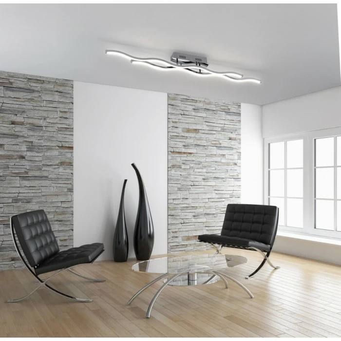 Paul Neuhaus Leuchten Paul Neuhaus Emma Deckenleuchte LED Edelstahl, 2-flammig – Bild 6