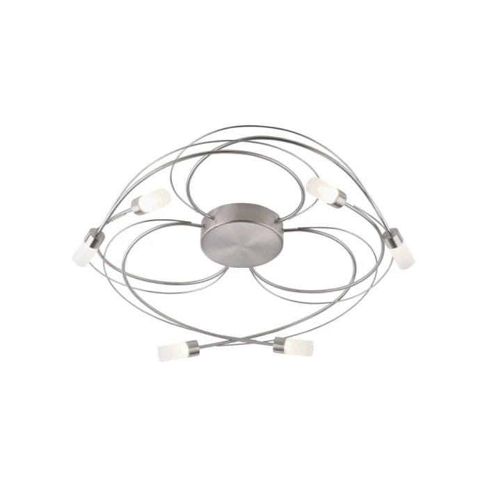 Paul Neuhaus Leuchten Paul Neuhaus NELIA Deckenleuchte LED Edelstahl, 6-flammig – Bild 3