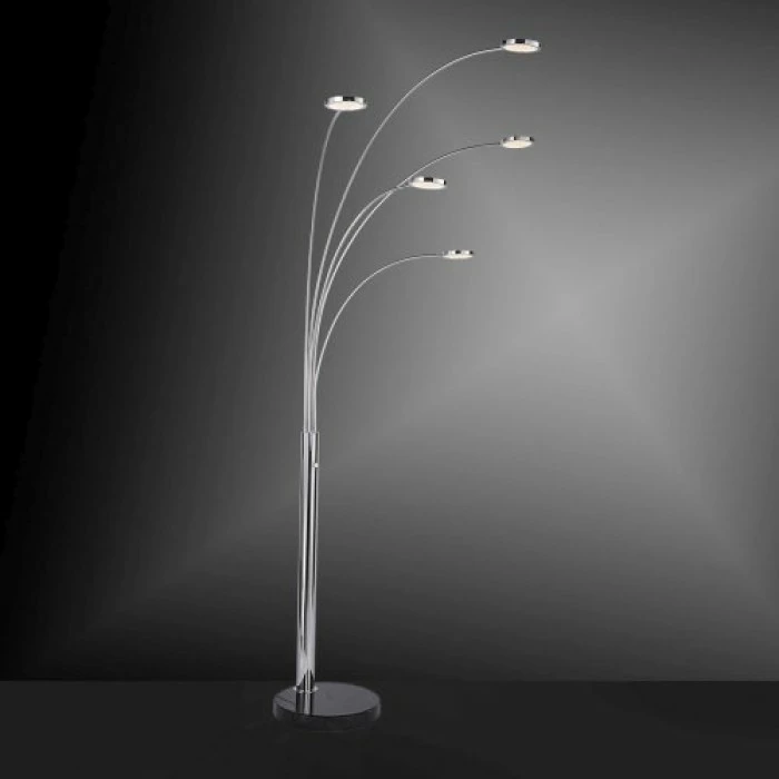 Paul Neuhaus Leuchten Paul Neuhaus NOLA Stehleuchte LED Edelstahl, 5-flammig – Bild 7