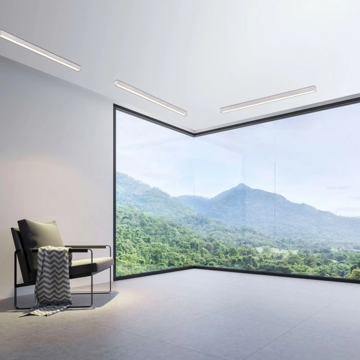 Paul Neuhaus Leuchten Paul Neuhaus PURE-LINES Deckenleuchte LED Aluminium, 1-flammig, Fernbedienung