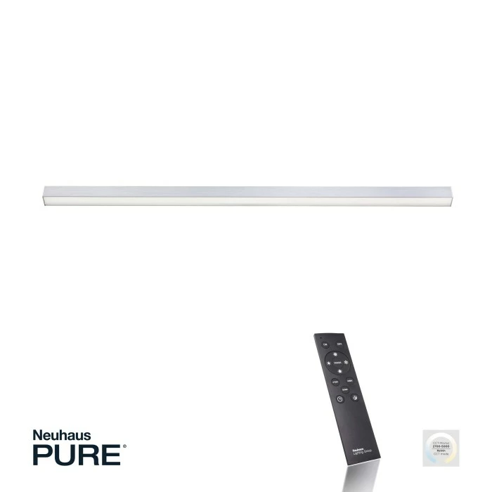 Paul Neuhaus Leuchten Paul Neuhaus PURE-LINES Deckenleuchte LED Aluminium, 1-flammig, Fernbedienung – Bild 4