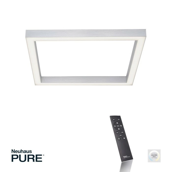 Paul Neuhaus Leuchten Paul Neuhaus PURE-LINES Deckenleuchte LED Aluminium, 1-flammig, Fernbedienung – Bild 4