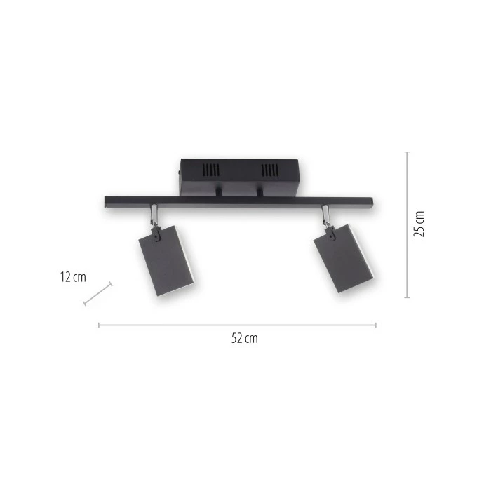 Paul Neuhaus Leuchten Paul Neuhaus PURE-MIRA Deckenleuchte LED Schwarz, 2-flammig, Fernbedienung – Bild 9