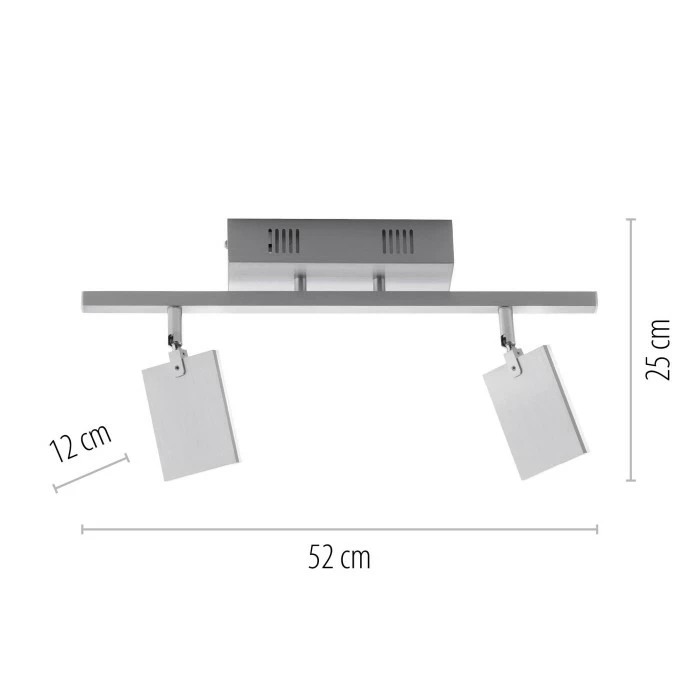 Paul Neuhaus Leuchten Paul Neuhaus PURE-MIRA Deckenleuchte LED Aluminium, 2-flammig, Fernbedienung – Bild 7