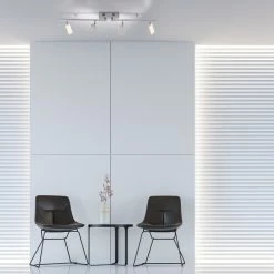 Paul Neuhaus Leuchten Paul Neuhaus PURE-MIRA Deckenleuchte LED Aluminium, 4-flammig, Fernbedienung