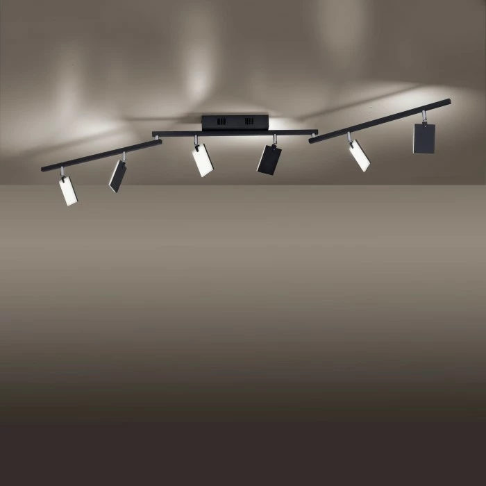 Paul Neuhaus Leuchten Paul Neuhaus PURE-MIRA Deckenleuchte LED Schwarz, 6-flammig, Fernbedienung – Bild 13