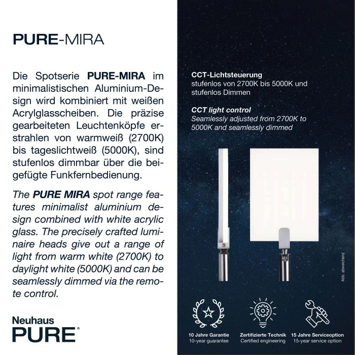 Paul Neuhaus Leuchten Paul Neuhaus PURE-MIRA Deckenleuchte LED Schwarz, 6-flammig, Fernbedienung – Bild 5