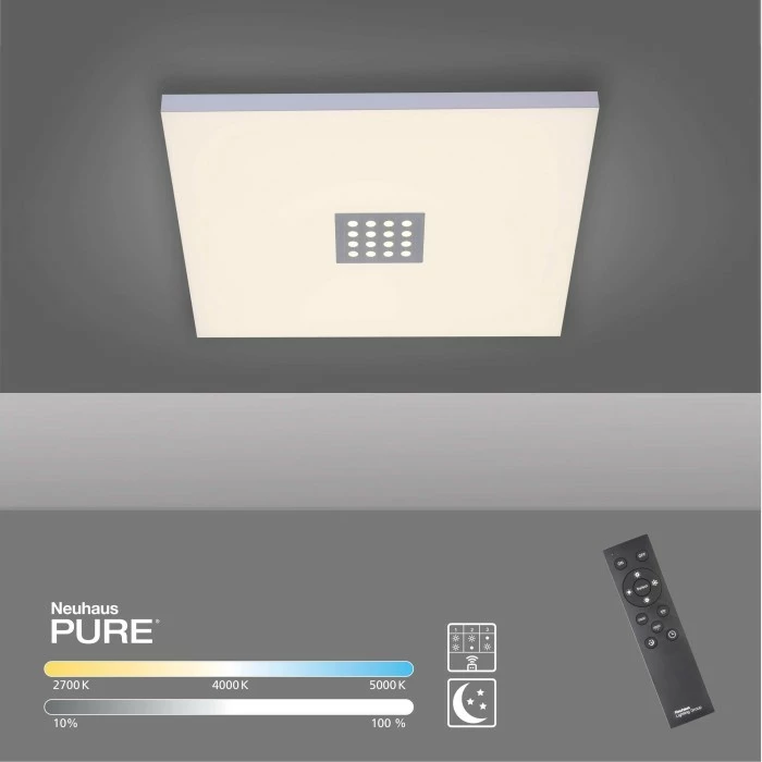 Paul Neuhaus Leuchten Paul Neuhaus PURE-NEO Deckenleuchte LED Aluminium, 5-flammig, Fernbedienung – Bild 13