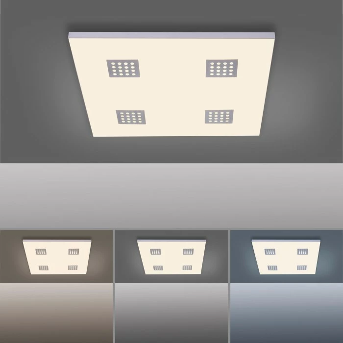 Paul Neuhaus Leuchten Paul Neuhaus PURE-NEO Deckenleuchte LED Aluminium, 4-flammig, Fernbedienung – Bild 6