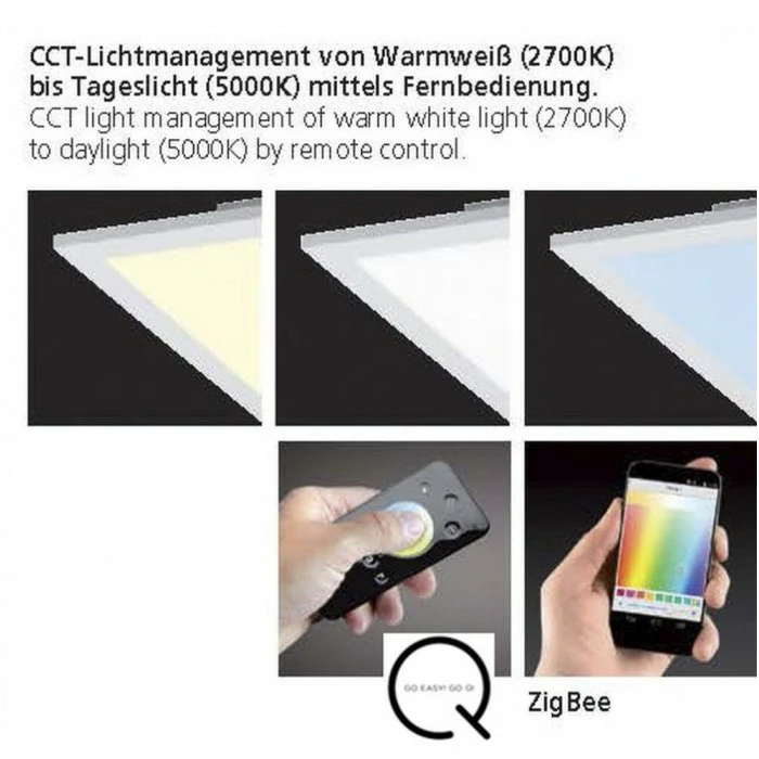 Paul Neuhaus Q-Serie Paul Neuhaus Q-Flag Deckenpanel LED Weiß, 1-flammig, Fernbedienung – Bild 9