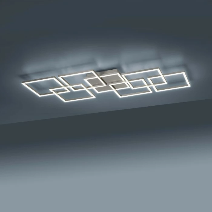 Paul Neuhaus Q-Serie Paul Neuhaus Q-INIGO Deckenleuchte LED Stahl gebürstet, 7-flammig, Fernbedienung – Bild 5