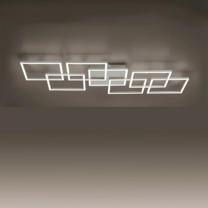 Paul Neuhaus Q-Serie Paul Neuhaus Q-INIGO Deckenleuchte LED Stahl gebürstet, 7-flammig, Fernbedienung – Bild 6