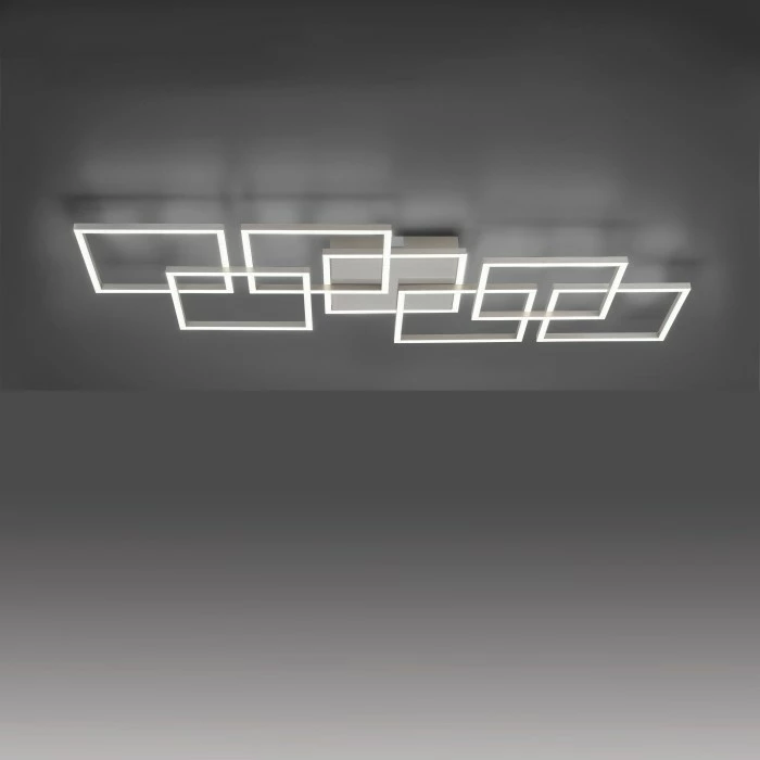 Paul Neuhaus Q-Serie Paul Neuhaus Q-INIGO Deckenleuchte LED Stahl gebürstet, 7-flammig, Fernbedienung – Bild 7