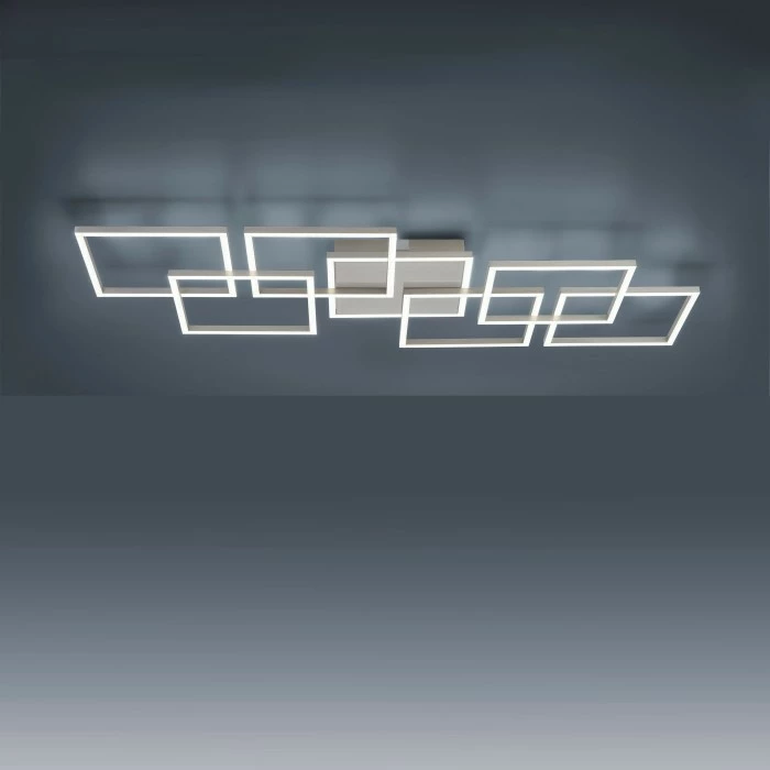 Paul Neuhaus Q-Serie Paul Neuhaus Q-INIGO Deckenleuchte LED Stahl gebürstet, 7-flammig, Fernbedienung – Bild 8