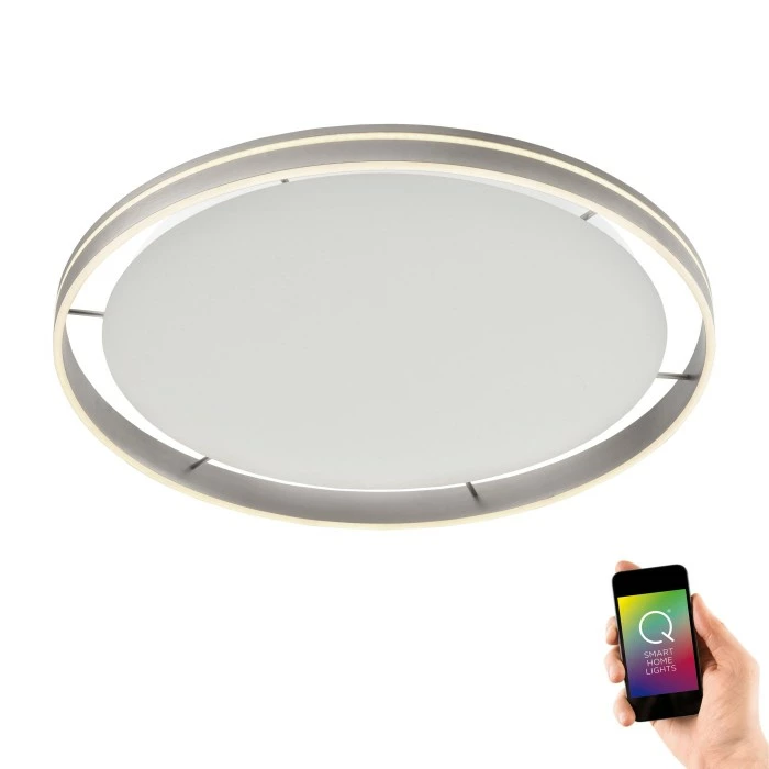 Paul Neuhaus Q-Serie Paul Neuhaus Q-VITO Deckenleuchte LED Edelstahl, 1-flammig, Fernbedienung