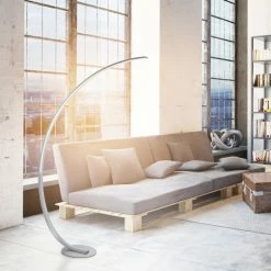 Paul Neuhaus Q-Serie Paul Neuhaus Q-VITO Stehleuchte LED Edelstahl, 1-flammig, Fernbedienung