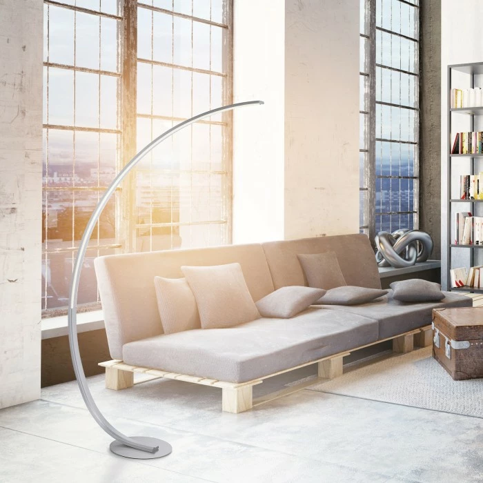 Paul Neuhaus Q-Serie Paul Neuhaus Q-VITO Stehleuchte LED Edelstahl, 1-flammig, Fernbedienung